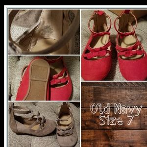 Tan & Red Flats, toddler 7